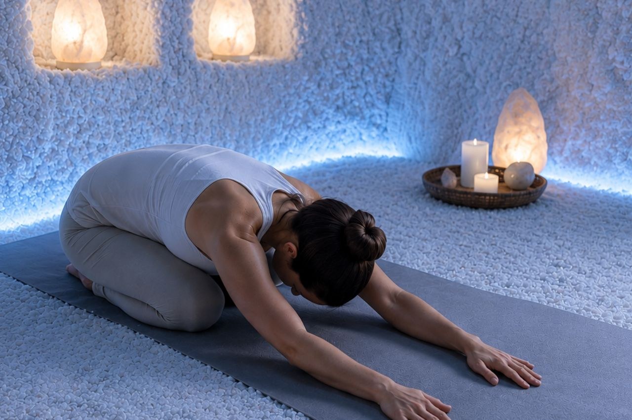 Yin Yoga in der Salzgrotte